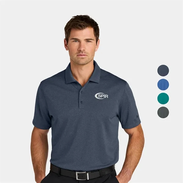 Nike Dri-FIT Smooth Heather Polo w/ Screen Print 4.4 oz. - Nike Dri-FIT Smooth Heather Polo w/ Screen Print 4.4 oz. - Image 0 of 8