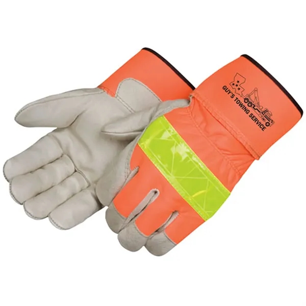 3M Scotchlite Safety Grain Pigskin Work Gloves - 3M Scotchlite Safety Grain Pigskin Work Gloves - Image 0 of 0