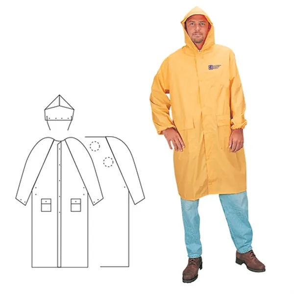 PVC/Polyester 2-Piece Yellow Raincoat - PVC/Polyester 2-Piece Yellow Raincoat - Image 0 of 0