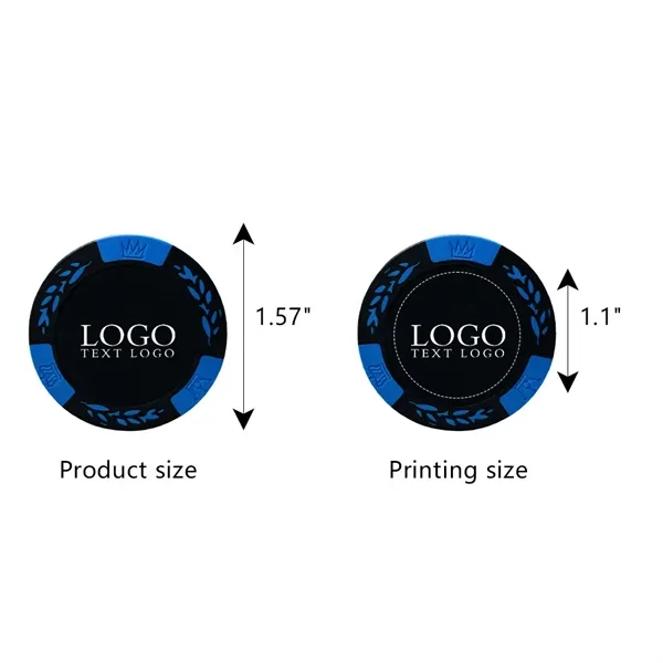 Clay Poker Chips Wheat Ear - Clay Poker Chips Wheat Ear - Image 2 of 15