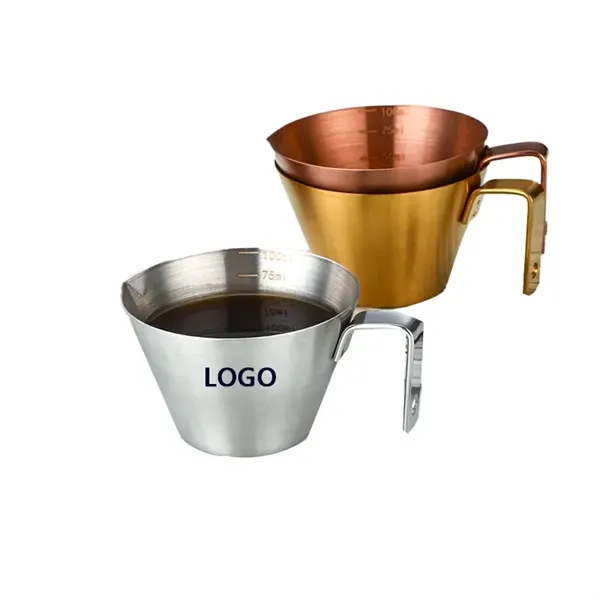 3.4OZ Stainless Steel Coffee Extraction Cup w/ Scale - 3.4OZ Stainless Steel Coffee Extraction Cup w/ Scale - Image 0 of 3
