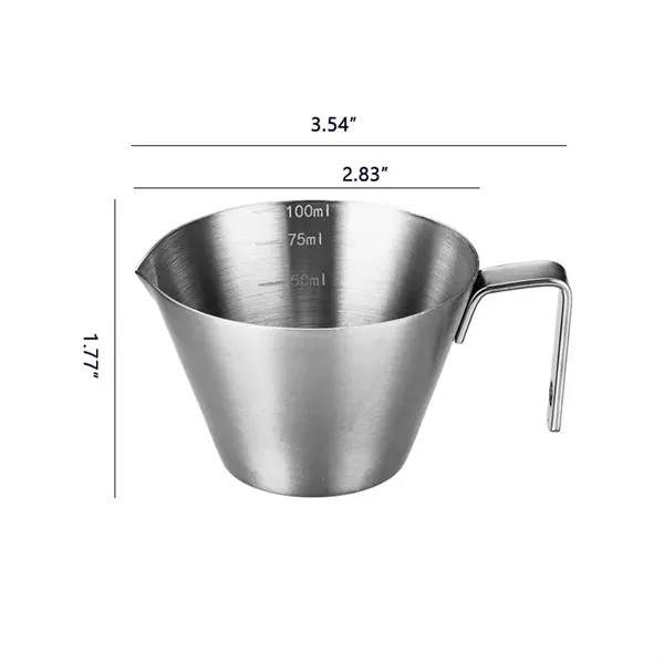 3.4OZ Stainless Steel Coffee Extraction Cup w/ Scale - 3.4OZ Stainless Steel Coffee Extraction Cup w/ Scale - Image 2 of 3