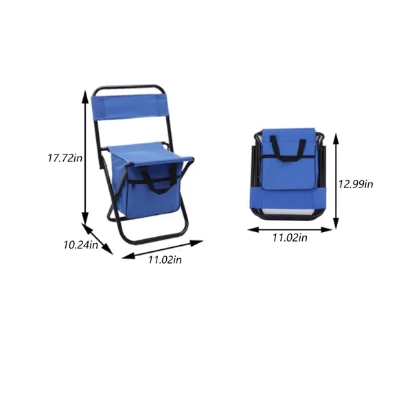 Portable camping beach fishing folding chair with backrest - Portable camping beach fishing folding chair with backrest - Image 1 of 4