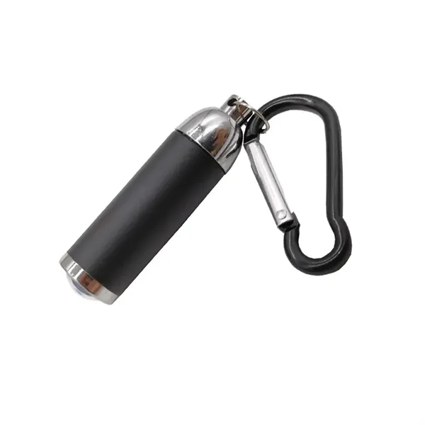 Mini Aluminum Flashlight Keychain with Carabiner - Mini Aluminum Flashlight Keychain with Carabiner - Image 2 of 2