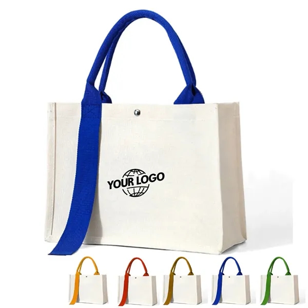 Reusable Canvas Tote Shopping Bag with Handles - Reusable Canvas Tote Shopping Bag with Handles - Image 0 of 4