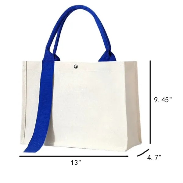 Reusable Canvas Tote Shopping Bag with Handles - Reusable Canvas Tote Shopping Bag with Handles - Image 1 of 4