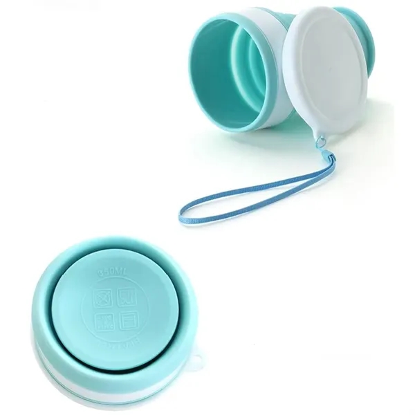 11oz.Collapsible Silicone Travel Cup Lid Portable Drinking M - 11oz.Collapsible Silicone Travel Cup Lid Portable Drinking M - Image 3 of 5