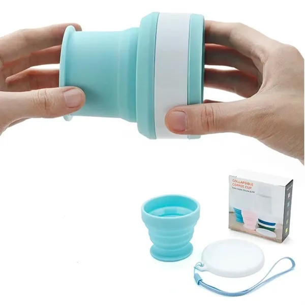 11oz.Collapsible Silicone Travel Cup Lid Portable Drinking M - 11oz.Collapsible Silicone Travel Cup Lid Portable Drinking M - Image 4 of 5