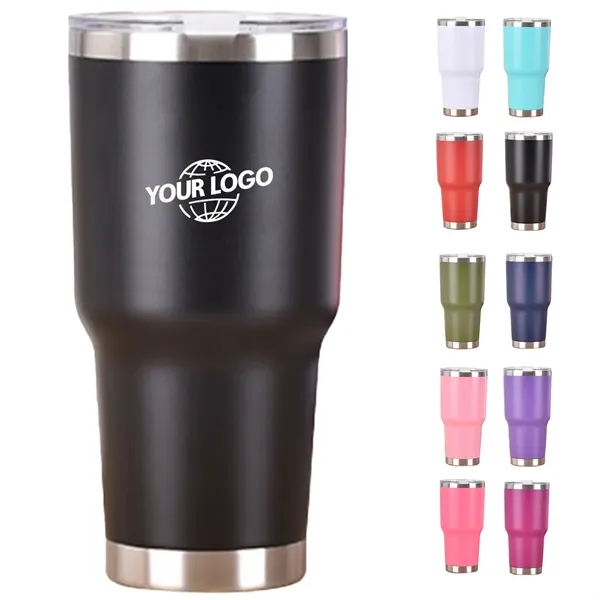 30 Oz. Stainless Steel Vacuum Insulated Tumbler with Lid - 30 Oz. Stainless Steel Vacuum Insulated Tumbler with Lid - Image 0 of 2