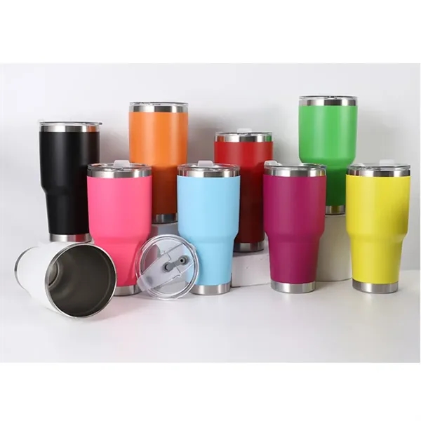 30 Oz. Stainless Steel Vacuum Insulated Tumbler with Lid - 30 Oz. Stainless Steel Vacuum Insulated Tumbler with Lid - Image 2 of 2