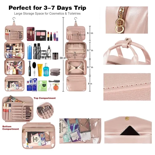 Women's Travel Portable Cosmetic Bag - Women's Travel Portable Cosmetic Bag - Image 3 of 9