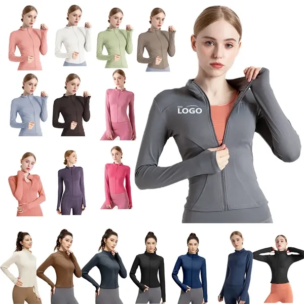 Outer Long Sleeve Skinny Yoga Exercise Jacket - Outer Long Sleeve Skinny Yoga Exercise Jacket - Image 0 of 20