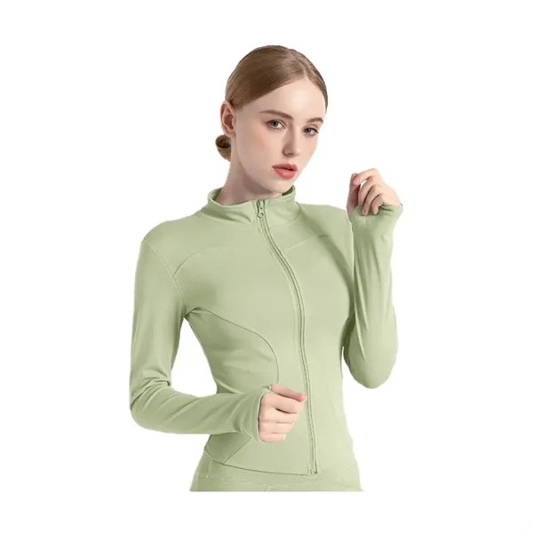 Outer Long Sleeve Skinny Yoga Exercise Jacket - Outer Long Sleeve Skinny Yoga Exercise Jacket - Image 16 of 20
