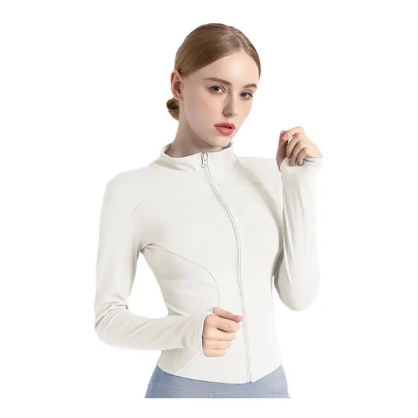 Outer Long Sleeve Skinny Yoga Exercise Jacket - Outer Long Sleeve Skinny Yoga Exercise Jacket - Image 17 of 20