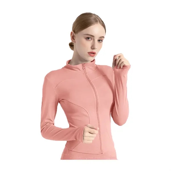 Outer Long Sleeve Skinny Yoga Exercise Jacket - Outer Long Sleeve Skinny Yoga Exercise Jacket - Image 19 of 20