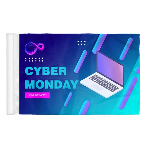 Digital Printed Antenna Flags with Clip - ePoly 1 Ply - Digital Printed Antenna Flags with Clip - ePoly 1 Ply - Image 0 of 6