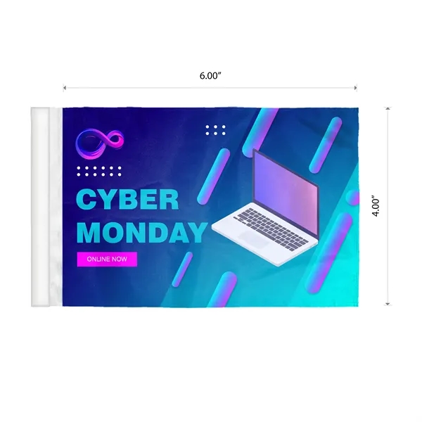 Digital Printed Antenna Flags with Clip - ePoly 1 Ply - Digital Printed Antenna Flags with Clip - ePoly 1 Ply - Image 1 of 6