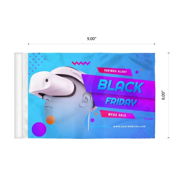 Digital Printed Antenna Flags with Clip - ePoly 1 Ply - Digital Printed Antenna Flags with Clip - ePoly 1 Ply - Image 3 of 6