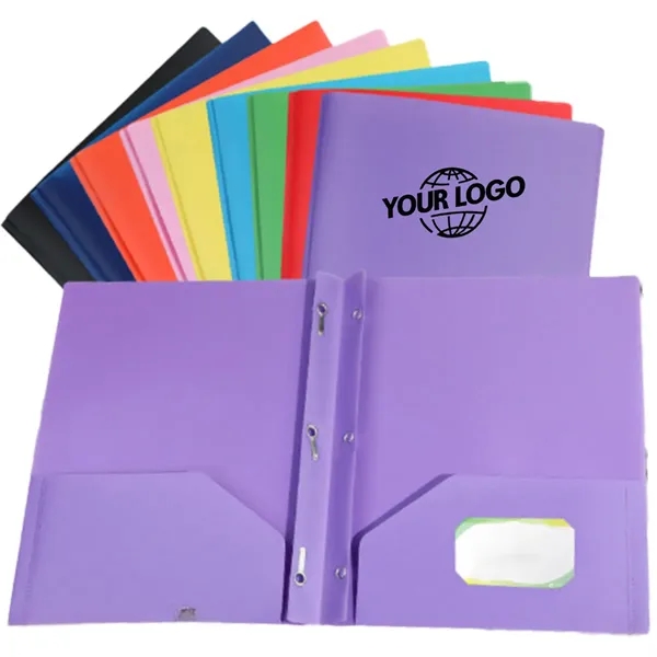 Plastic Letter Size  Folders with 2 Pockets and 3 Prongs - Plastic Letter Size  Folders with 2 Pockets and 3 Prongs - Image 0 of 3