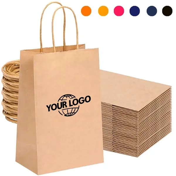Kraft Brown Paper Shopping Party Gift Bags With Handles - Kraft Brown Paper Shopping Party Gift Bags With Handles - Image 0 of 2