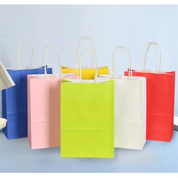 Kraft Brown Paper Shopping Party Gift Bags With Handles - Kraft Brown Paper Shopping Party Gift Bags With Handles - Image 1 of 2