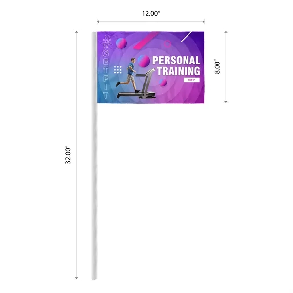 Digital Printed Antenna Flags with Sleeves - wPoly 1 Ply - Digital Printed Antenna Flags with Sleeves - wPoly 1 Ply - Image 1 of 5