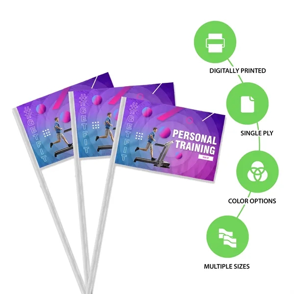 Digital Printed Antenna Flags with Sleeves - wPoly 1 Ply - Digital Printed Antenna Flags with Sleeves - wPoly 1 Ply - Image 4 of 5