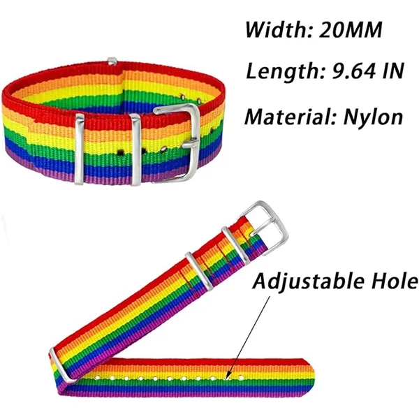 Adjustable Rainbow Wristband - Adjustable Rainbow Wristband - Image 2 of 3