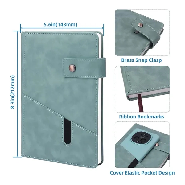 Hardcover A5 Leather Journal Notebook - Hardcover A5 Leather Journal Notebook - Image 1 of 5
