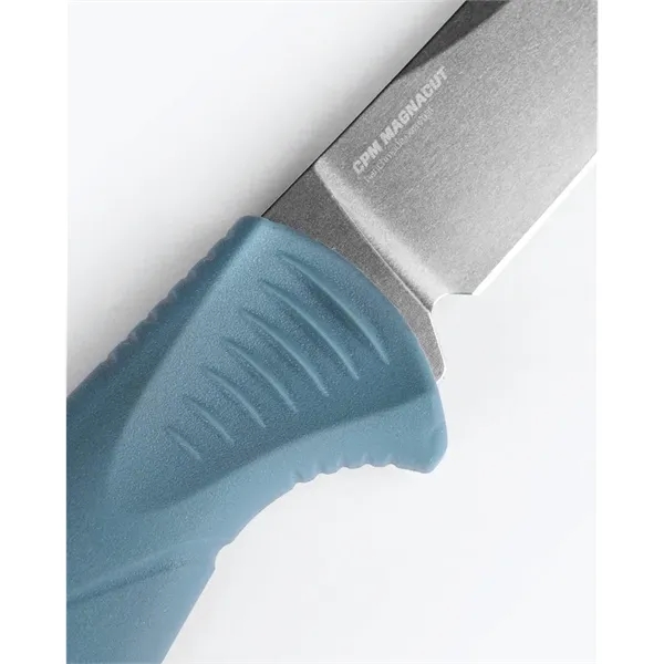 Fishcrafter™ Depth Blue Santoprene® 9" Trailing Point Knife - Fishcrafter™ Depth Blue Santoprene® 9" Trailing Point Knife - Image 3 of 7