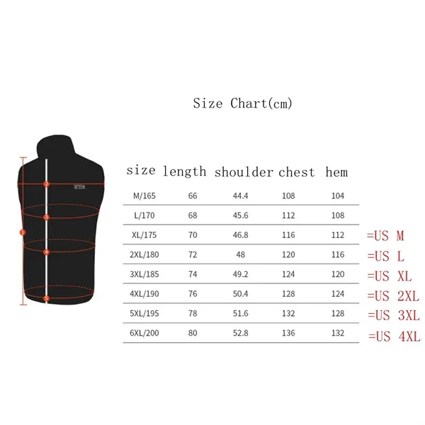 Unisex Heated Vest Jacket Coat 26 Heating Zones - Unisex Heated Vest Jacket Coat 26 Heating Zones - Image 2 of 3