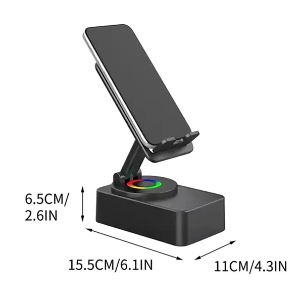 Foldable Cell Phone Stand with Wireless Bluetooth Speaker - Foldable Cell Phone Stand with Wireless Bluetooth Speaker - Image 8 of 8