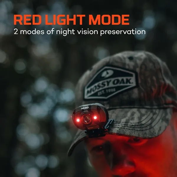 NEBO® MYCRO 450 RECHARGEABLE HEADLAMP MOSSY OAK CAMOUFLAGE - NEBO® MYCRO 450 RECHARGEABLE HEADLAMP MOSSY OAK CAMOUFLAGE - Image 5 of 6