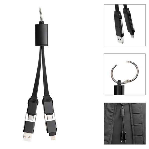 Multi-Charge Cables With Round Carabiner - Multi-Charge Cables With Round Carabiner - Image 1 of 1