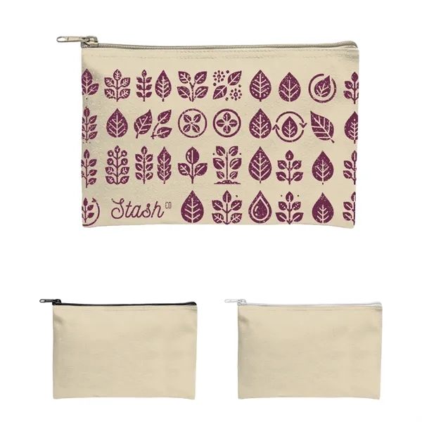 Recycled Canvas Zippered Pouch - Recycled Canvas Zippered Pouch - Image 0 of 6