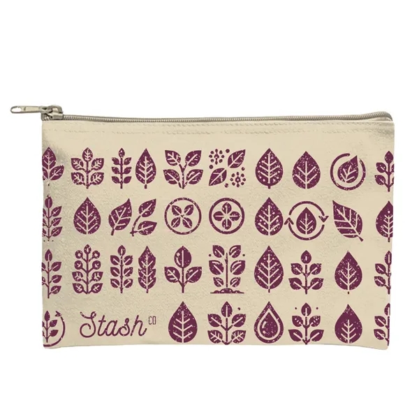 Recycled Canvas Zippered Pouch - Recycled Canvas Zippered Pouch - Image 1 of 6