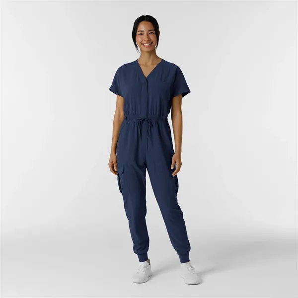 WRN RENEW Women's Cargo Jogger Scrub Jumpsuit - WRN RENEW Women's Cargo Jogger Scrub Jumpsuit - Image 8 of 11