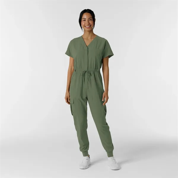 WRN RENEW Women's Cargo Jogger Scrub Jumpsuit - WRN RENEW Women's Cargo Jogger Scrub Jumpsuit - Image 9 of 11