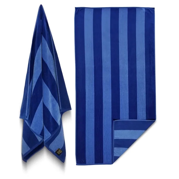 30x60 Beach Towels Cotton Velour Two Tone Cabana Stripe - 30x60 Beach Towels Cotton Velour Two Tone Cabana Stripe - Image 7 of 9