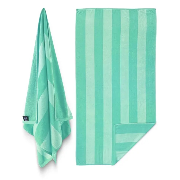 30x60 Beach Towels Cotton Velour Two Tone Cabana Stripe - 30x60 Beach Towels Cotton Velour Two Tone Cabana Stripe - Image 8 of 9