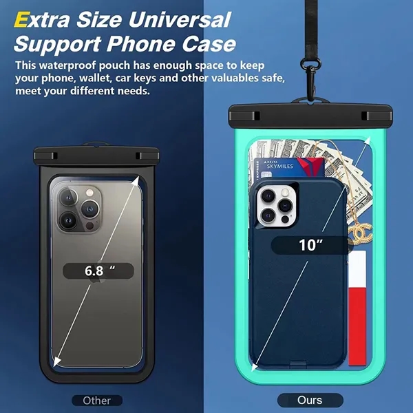 10" Waterproof Phone Pouch Passport Dry Bag with Lanyard - 10" Waterproof Phone Pouch Passport Dry Bag with Lanyard - Image 3 of 7