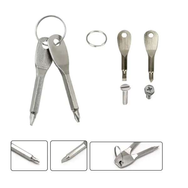 2pcs Portable Screwdriver Keychain - 2pcs Portable Screwdriver Keychain - Image 0 of 3