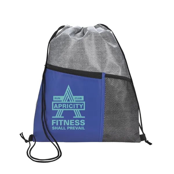 Good Value™ Heathered RPET Non-Woven Drawstring Backpack - Good Value™ Heathered RPET Non-Woven Drawstring Backpack - Image 0 of 8