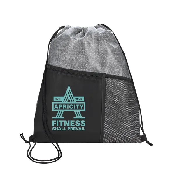 Good Value™ Heathered RPET Non-Woven Drawstring Backpack - Good Value™ Heathered RPET Non-Woven Drawstring Backpack - Image 1 of 8