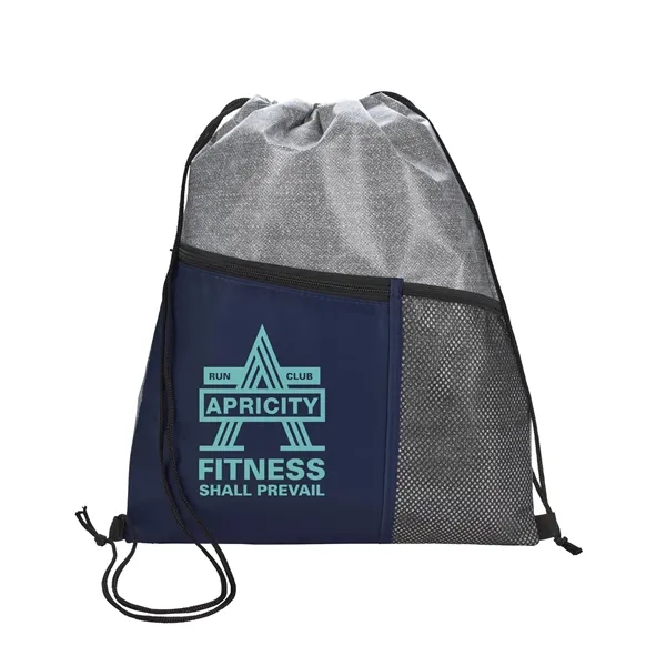 Good Value™ Heathered RPET Non-Woven Drawstring Backpack - Good Value™ Heathered RPET Non-Woven Drawstring Backpack - Image 2 of 8