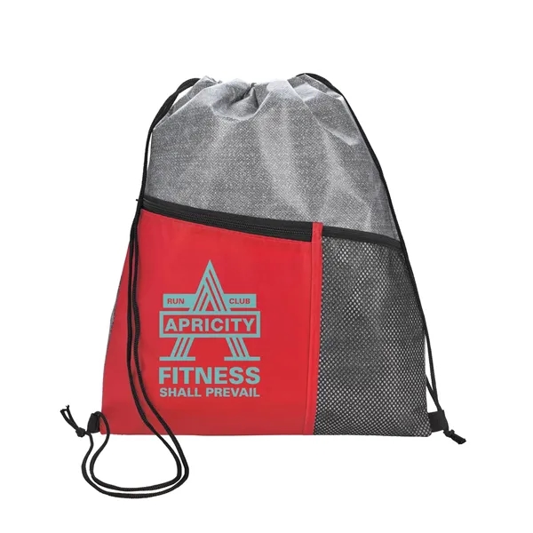Good Value™ Heathered RPET Non-Woven Drawstring Backpack - Good Value™ Heathered RPET Non-Woven Drawstring Backpack - Image 3 of 8