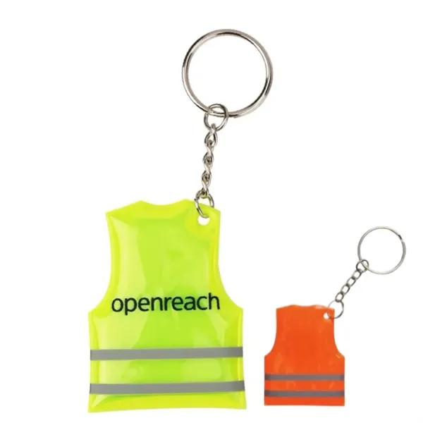 PVC Reflective Vest Keychain - PVC Reflective Vest Keychain - Image 0 of 1