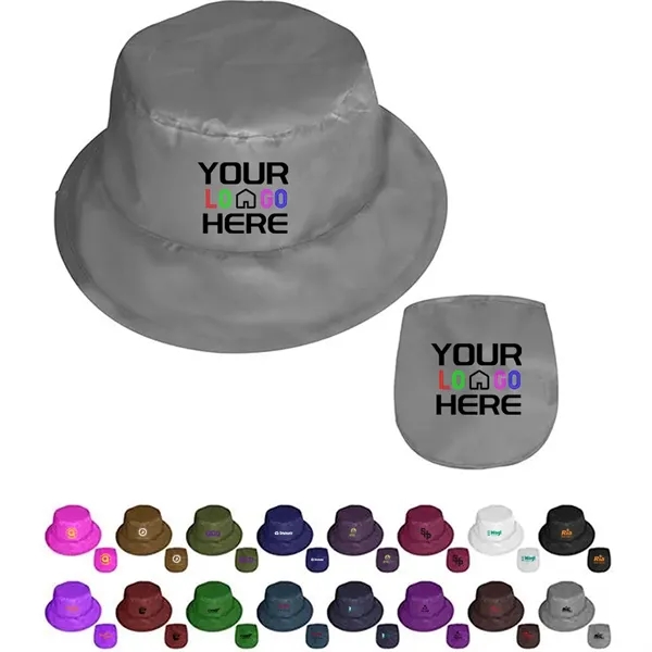 Polyester Foldable Bucket Hat With Pouch - Polyester Foldable Bucket Hat With Pouch - Image 0 of 1