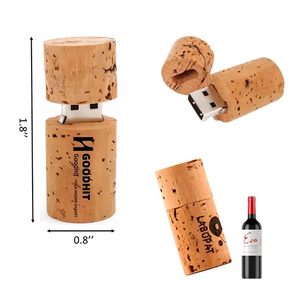 Natural Wine Cork USB Flash Drive - Natural Wine Cork USB Flash Drive - Image 0 of 5