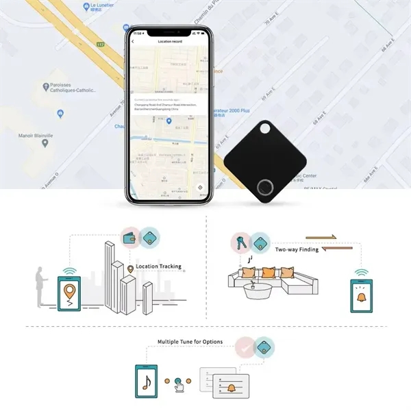 Smart Key Finder Square Bluetooth Tracker Anti-Lose Device - Smart Key Finder Square Bluetooth Tracker Anti-Lose Device - Image 11 of 12